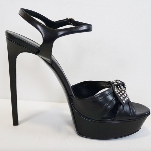 SAINT LAURENT "BIANCA" PLATFORM High STILETTO Sandal - Picture 1 of 16